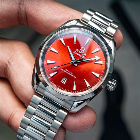 omega watch red and white|omega seamaster aqua terra 2022.